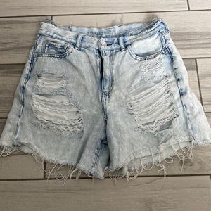 American Eagle Distressed Mom Jean Shorts